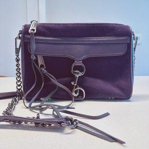 Rebecca Minkoff Midnight Purple Suede Mini Mac